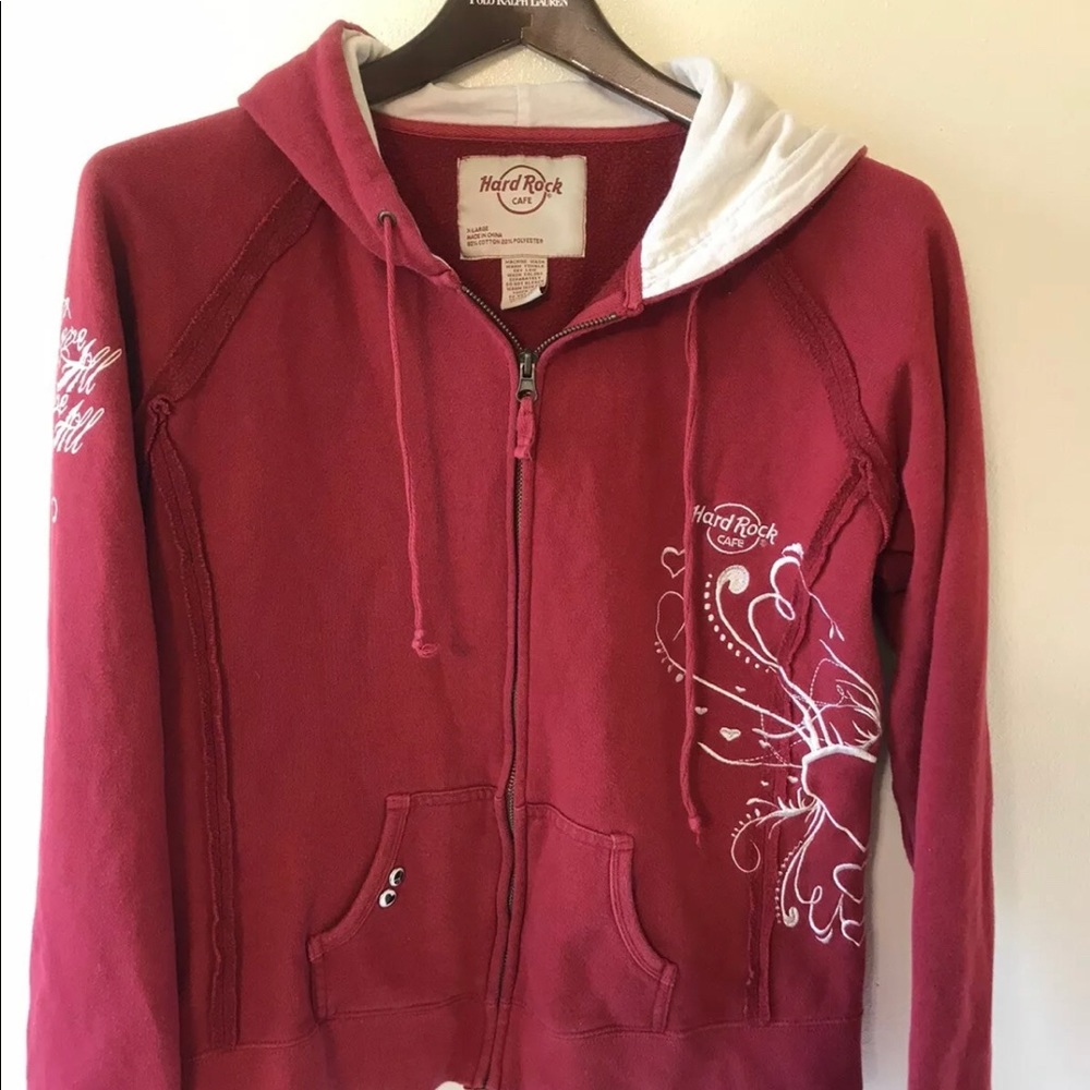 Hard Rock Cafe sweatshirt jacket hoodie Chicago XL